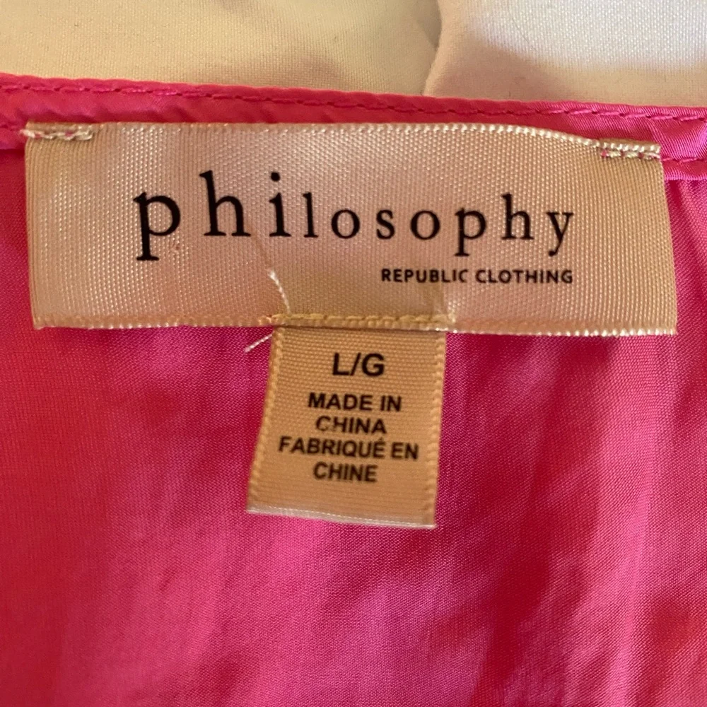 Philosophy Pink V-Neck Blouse - Picture 5 of 9